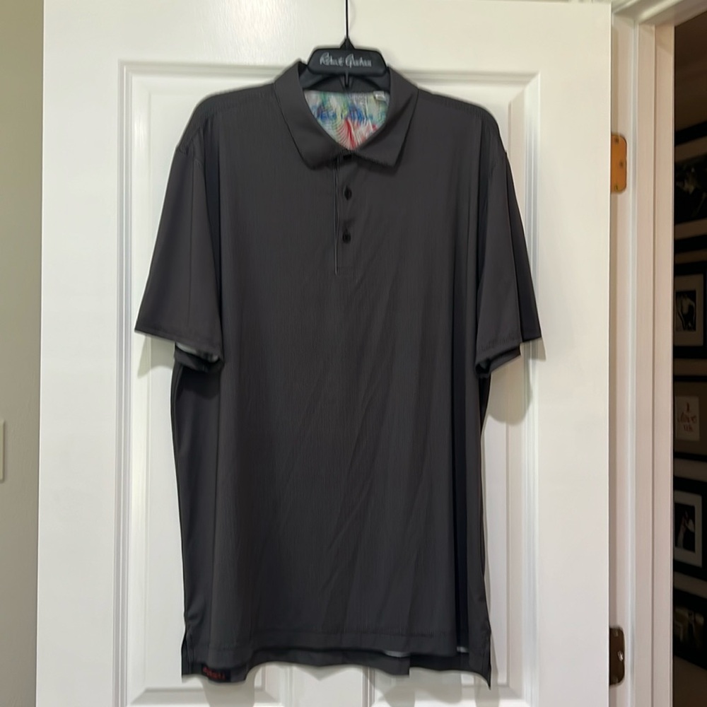 Robert graham men’s collared shirt in black size XL
